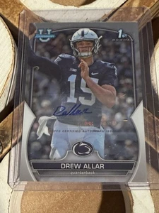 2022 Bowman University Chrome Drew Allar #59 Penn State Rookie Auto AUTOGRAPH - Picture 1 of 2