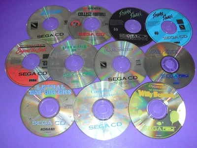 11 Sega CD DISC ONLY Untested lot! Sol-Feace Willy Beamish Frankenstein Sewer - Image 1 of 4