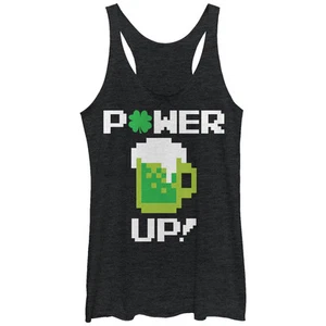 Women's Lost Gods Power Up Beer Racerback Tank Top - Picture 1 of 9