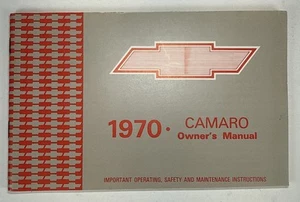 1970 Chevrolet Camaro Owners Operators Manual Original SS RS - Picture 1 of 3
