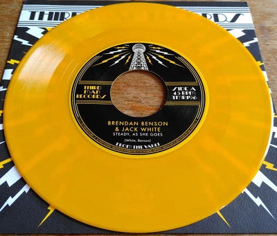 Brendan Benson Jack White Steady As She Goes Demo Third Man Records Yellow 7" NM - Image 1 of 4