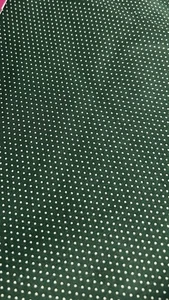 Vtg 1980s 90s Hunter Green White Micro Polka Dot Fabric Quilt Cotton 1Y F64 - Picture 1 of 4