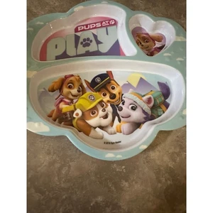 Paw Patrol Pups at Play Divided Plate Kids Toddler Mealtime Skye Everest - Picture 1 of 5