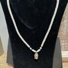 Mignon Faget Sterling Silver Necklace Pearl With Tulip 15