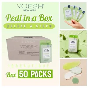Voesh Pedi Deluxe 4 Steps (Box of 50 packs) - Green Tea Detox - Picture 1 of 3