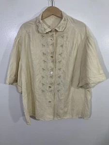Blusa vintage años 40 bordada L/XL - Imagen 1 de 8