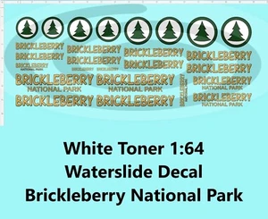 White Toner 1:64 Waterslide Decal Brickleberry National Park - Picture 1 of 6