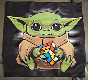 Star Wars Disney Baby Yoda Grogu 16x16in soft double sided pillow case sofa - Picture 1 of 1