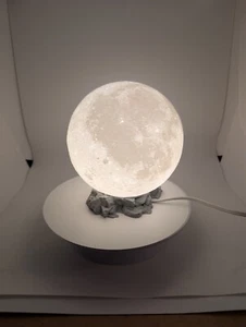 LED Lunar Desk Moon Lamp - White Light, Perfect for Night Decor! - Picture 1 of 4