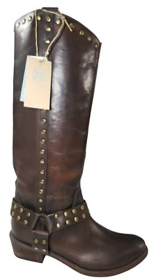 Botas occidentales Roper con arnés tachonado para mujer talla 6 cuero marrón Miranda NUEVAS Foto 1 de 4