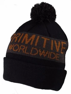 Primitive Apparel Black Pom Beanie Hat NWT - Picture 1 of 2
