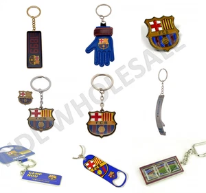 FC Barcelona Keyring Badge Bag Charm Door Key Bottle Opener Torch Leather Gift - Picture 1 of 10