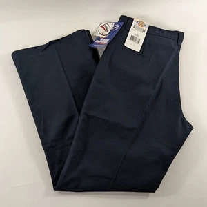 Dickies Girls School Uniform Blue Flat Front Flare Leg Size 20 Regular - Picture 1 of 7