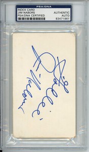 Jim Nabors  Autograph Index Card - "Gollie" PSA / DNA Certified - SUPER RARE