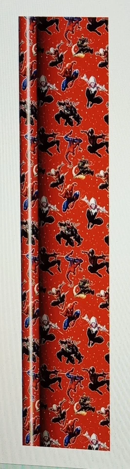 Marvel Spiderman Christmas Wrapping Paper  2/20 sq ft Rolls, Free Shipping! - Image 1 of 1