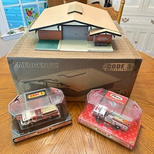 Code 3 1:64 Scale Los Angeles County Station 51 Box Included w 2 New Fire Truck - Picture 1 of 24