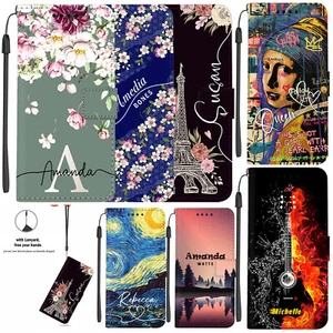 Floral Personalised Case Book Wallet Cover For Samsung Galaxy S24 S23 FE S22 S25 - Photo 1 sur 49