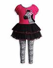 SWEET HEART ROSE Baby Girls' 18M Zebra Tutu Dress & Legging Set NWT $48
