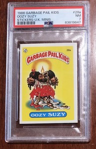 Oozy Suzy #28a 1985 UK GARBAGE PAIL KIDS MINIS SERIES 1 Topps PSA 7 NM