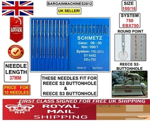 750SC EBX750 SIZE:100/16 FOR REECE S2  BUTTONHOLE INDUSTRIAL SEWING MCHIN NEEDLE - Picture 1 of 3