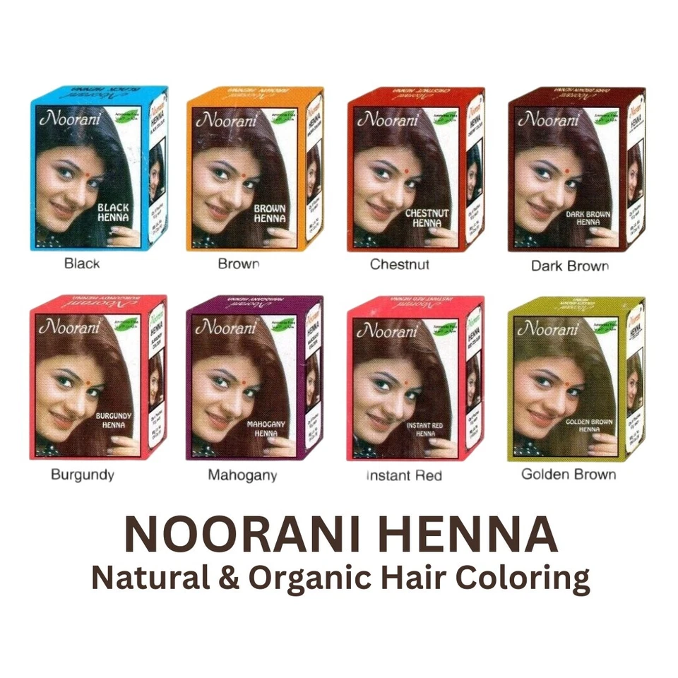 Noorani Henna Natural Hair Coloring Universal  6 Pouches x 10g Free Ship - Image 1 of 4