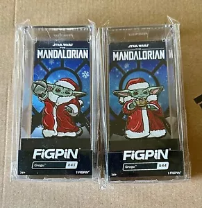 BLOQUEADO FiGPiN Navidad Grogu Set #843 y #844 The Mandalorian Child Star Wars - Imagen 1 de 1