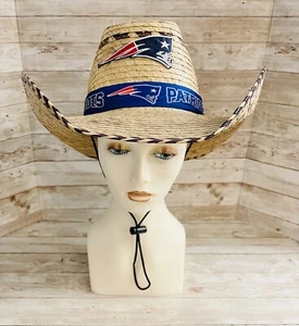 New England Patriots Unisex Straw Hat Sombrero Vaquero De Patriots - Picture 1 of 10