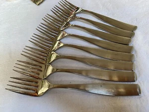 MIKASA STAINLESS 18/10 FLATWARE "SATIN LOFT" (8) SALAD FORKS 7.5" - Picture 1 of 3