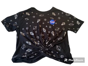 NASA 2X Plus Planetas Estrellas Naves Espaciales Exterior Corbata Torcida Camiseta Prenda para el torso - Imagen 1 de 5