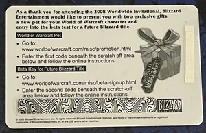 WOW Loot Card - Tyrael's hilt - Mini Tyrael Pet - neu - WWI Paris 2008 -Blizzcon - Bild 1 von 2