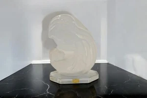 Vintage Hand Cut Glass Madonna & Child Statue Figurine Japan Christianity - Picture 1 of 9