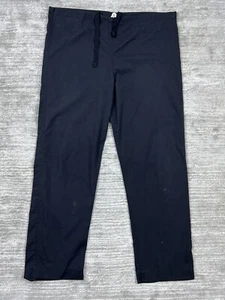Landau Scrub Pants Medium Black Stretch One Pocket Reversible Drawstring - Picture 1 of 12