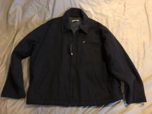 Insulated Navy Wool Structure Jacket - Picture 1 of 2