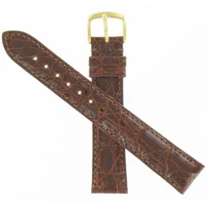Hadley-Roma Men's 16mm Honey Selected Crocodile Watch band HR2220638 - Picture 1 of 3