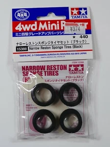 TAMIYA 1:32 Mini 4WD Narrow Reston Sponge Tires (Black) #15388 - Picture 1 of 2