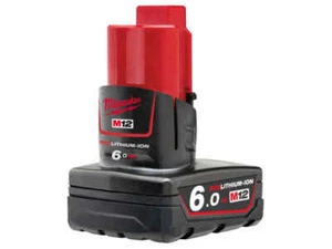 Batería Milwaukee® M12 B6 REDLITHIUM-ION™ 12 voltios 6,0 Ah Li-Ion M12B6 - Imagen 1 de 3