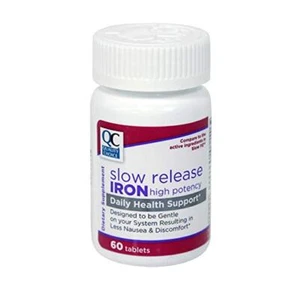 2 Pack Quality Choice Iron High Potency Slow Release Tablets 45Mg 60 Tabs Each - Picture 1 of 1