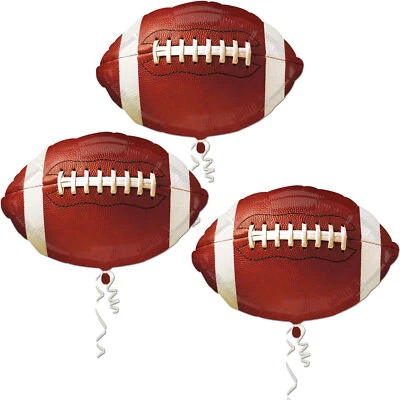 Pack de 3 Globos Anagrama Fiesta Campeonato Fútbol Forma 18" Lámina, Marrón Foto 1 de 2