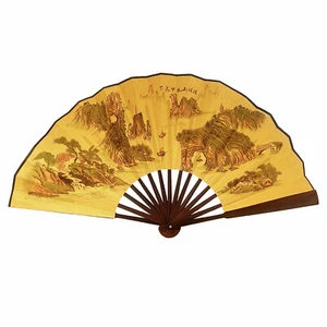 VENTILADOR DE PAISAJE ASIÁTICO 13" Grande Plegable Ventilador de Mano o Pared Valle Chino del Río Li - Imagen 1 de 3