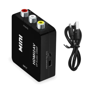 HDMI to AV Scaler Adapter HD Video Composite Converter Box HDMI to RCA A92 - Picture 1 of 1