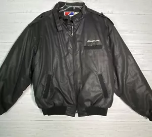 Vintage Snap On Tools Black Bomber Jacket Made In USA Men XL Swingster Insulated - Picture 1 of 8