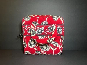 Vera Bradley Red, Black & White Daisy Sunflower Floral Print Makeup Cosmetic Bag - Picture 1 of 10