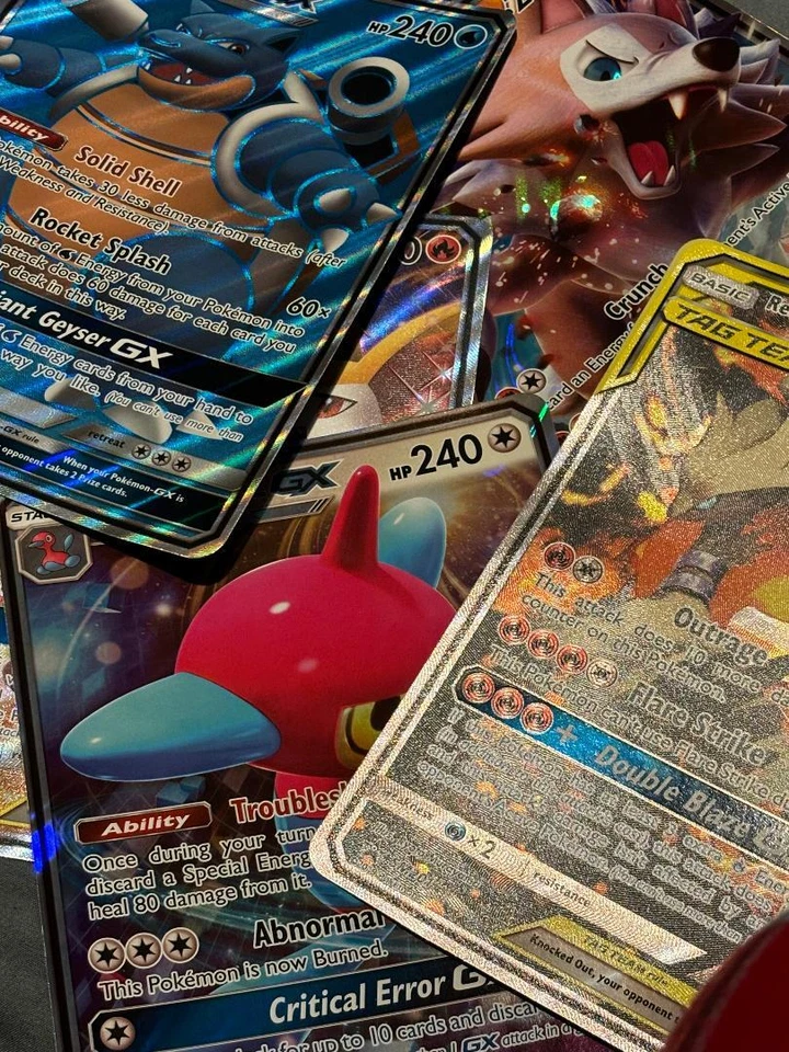 JUMBO Full Art Oversized Pokémon Cards - Blastoise Charizard Tag Team Reshiram - Image 1 of 1