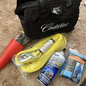 Roadside Emergency Kit. Cadillac Bag And Misc Items - Picture 1 of 1