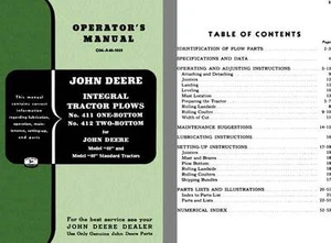 John Deere - John Deere Integral Tractor Plows No.411 & 412 for Model 40& 40 Sta - Bild 1 von 1