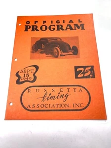 1949 18. September Original EL MIRAGE Hot Rod Zeitfahren Rennprogramm RUSSSETTA RTA - Bild 1 von 6