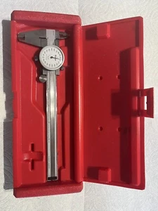 Mitutoyo No 505-626 .001" Machinist's 0-6" Dial Caliper Tool Micrometer in Case - Picture 1 of 9