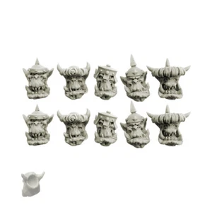 Ork Mongolen Armoured Orcs Heads 10 Stück Bitz Spellcrow SPCB5101 Resin Neu - Picture 1 of 1