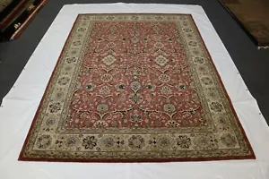 9x12 Hand Tufted Oriental Vegetable Dye Traditional Area Wool Indian Rug - Picture 1 of 11