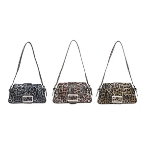 Women Bag Fashion Armpit Bag PU Leather Underarm Bag Leopard Print Shoulder Bag - Picture 1 of 9